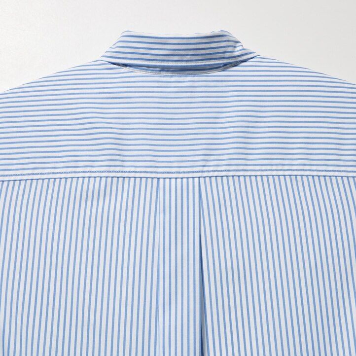blusa da donna uniqlo in cotone extra fine con maniche a righe verde