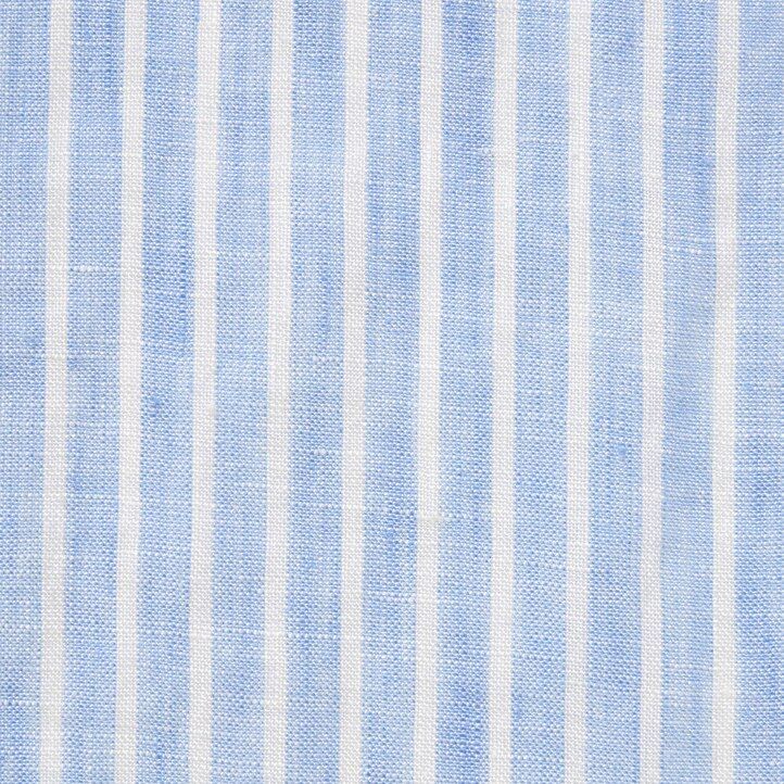 blusa a righe con maniche in lino premium 100 uniqlo da donna blu chiaro