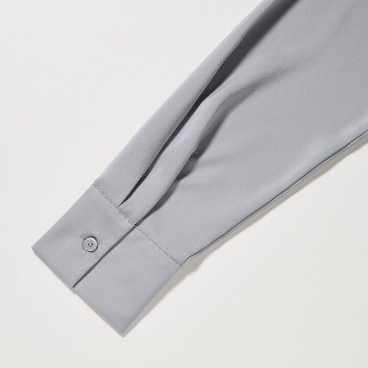blusa bianca con maniche in raso uniqlo da donna