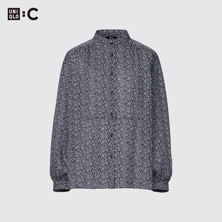 blusa da donna uniqlo stampata blu