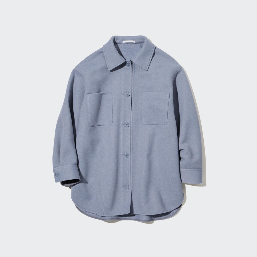 camicia uniqlo blu da donna