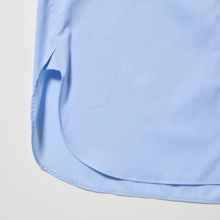 blusa da donna uniqlo in cotone extra fine blu