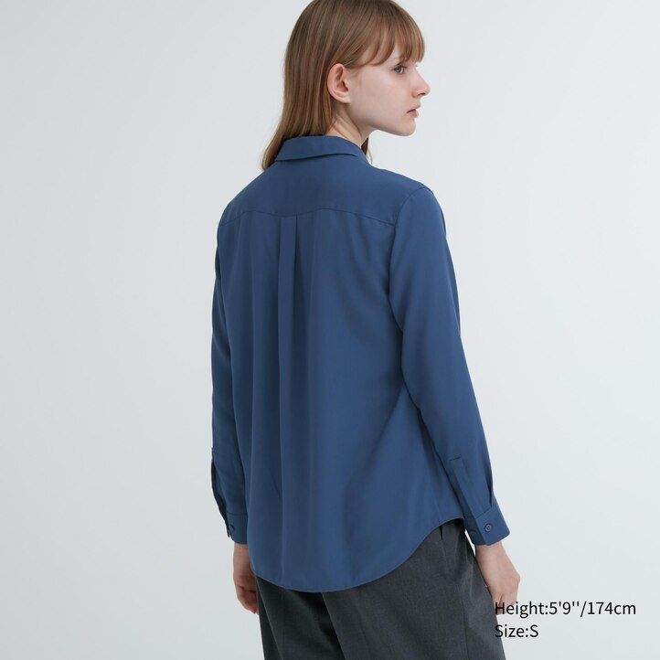 blusa con maniche in rayon uniqlo da donna rosa