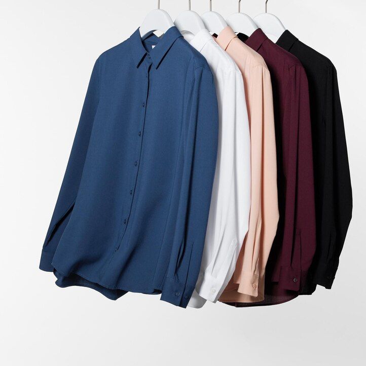 blusa con maniche in rayon uniqlo da donna rosa
