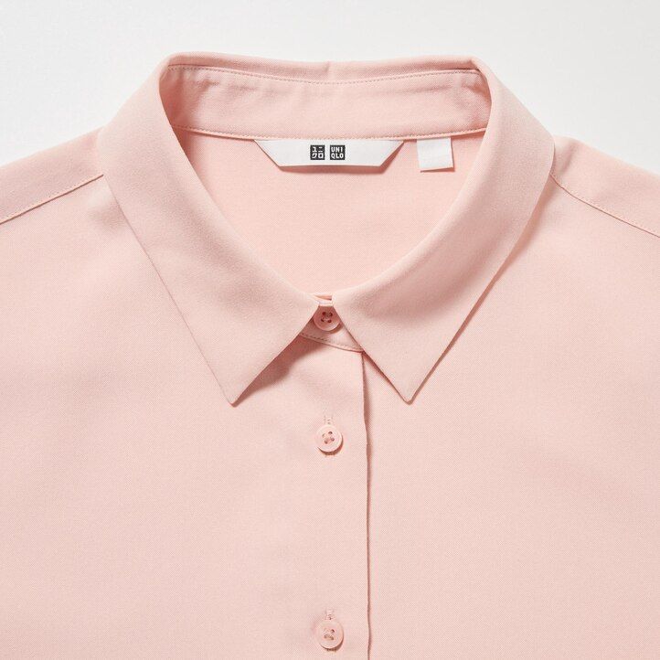 blusa con maniche in rayon uniqlo da donna rosa