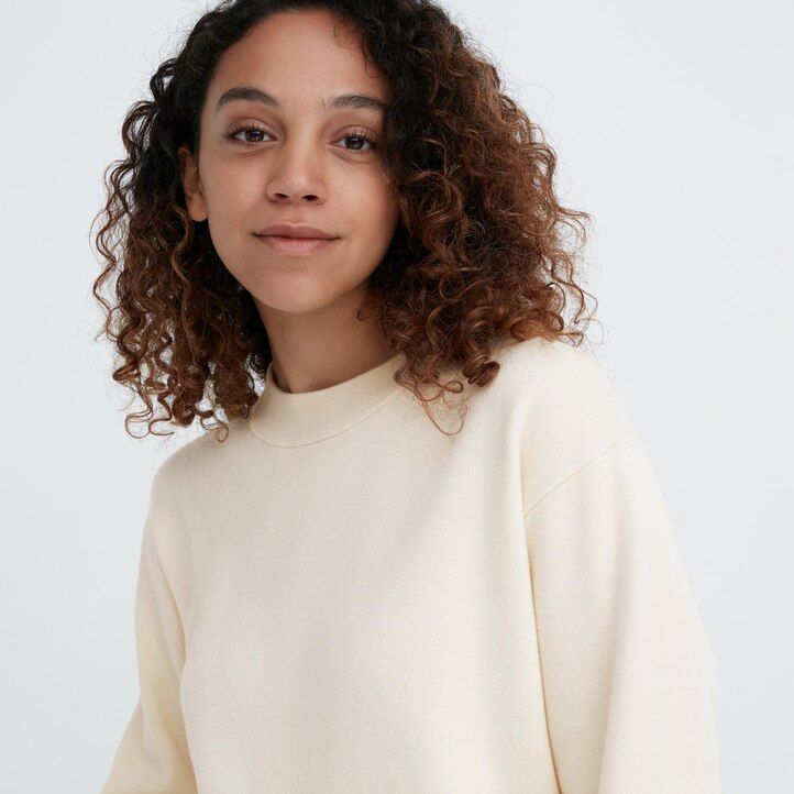 abito da donna uniqlo souffle yarn con maniche lisce verde