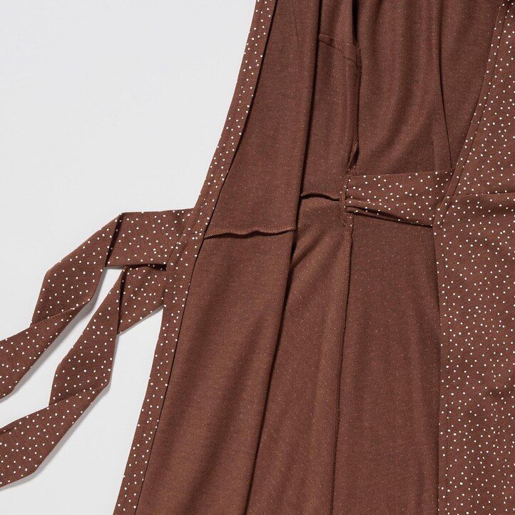 abito da donna uniqlo marrone con maniche stampate