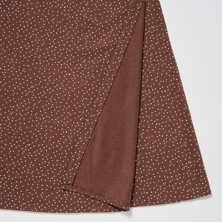 abito da donna uniqlo marrone con maniche stampate