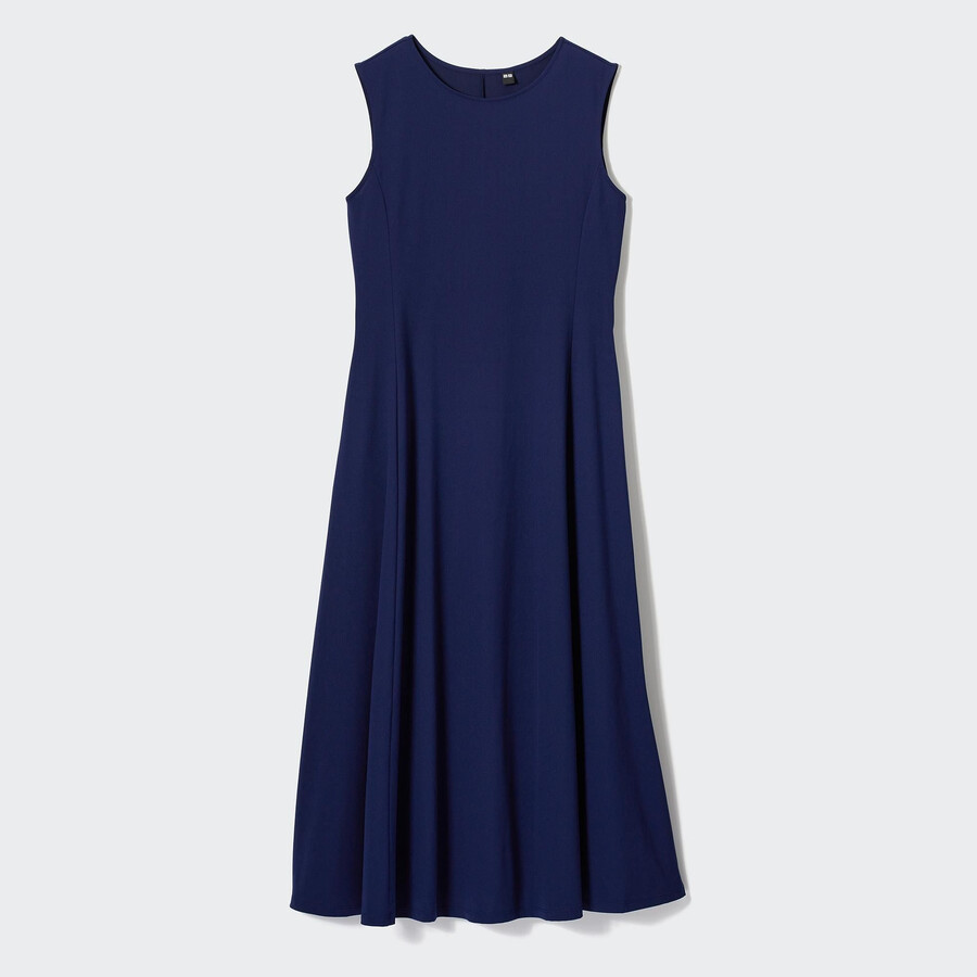 abito senza maniche uniqlo airism ultra stretch da donna colore blu navy