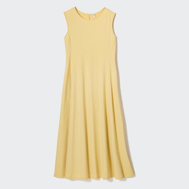 abito senza maniche uniqlo airism ultra stretch da donna colore blu navy