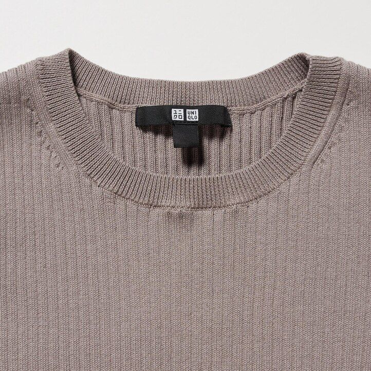 abito da donna senza maniche in maglia di misto cotone uniqlo rosso