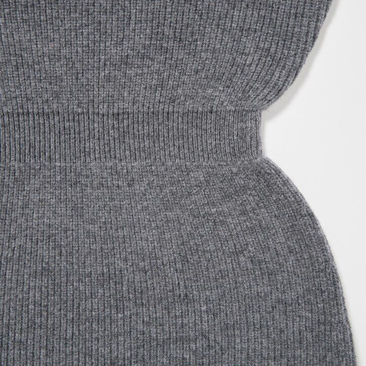 abito da donna in maglia con maniche a scollo a barca uniqlo nero