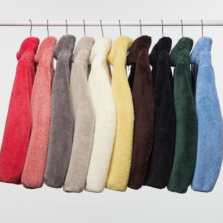 giacche da donna con cerniera in pile soffice uniqlo nere