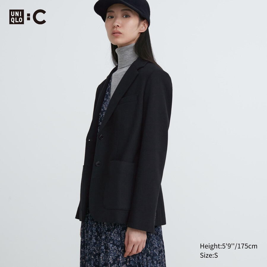 giacche da donna in jersey spazzolato uniqlo nere