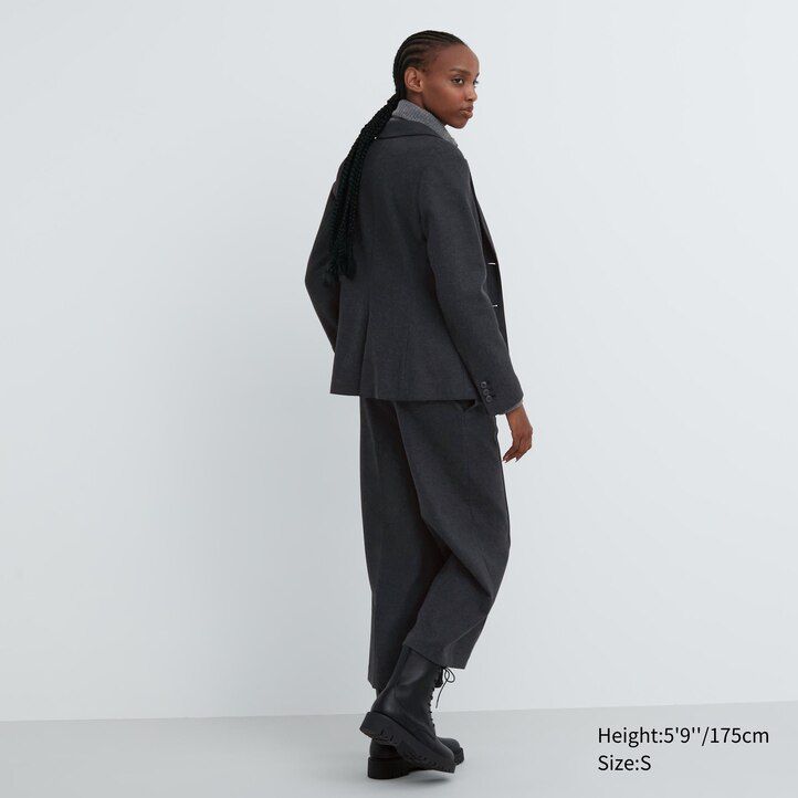 giacche da donna in jersey spazzolato uniqlo nere