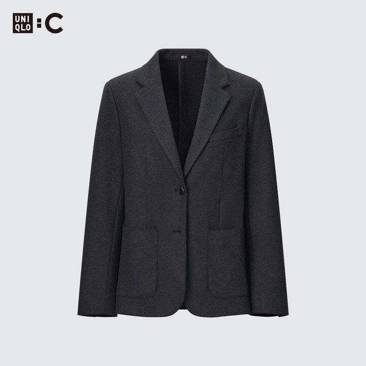 giacche da donna in jersey spazzolato uniqlo nere