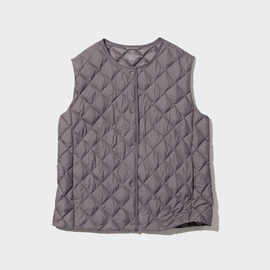 giacche trapuntate imbottite calde uniqlo grigie da donna