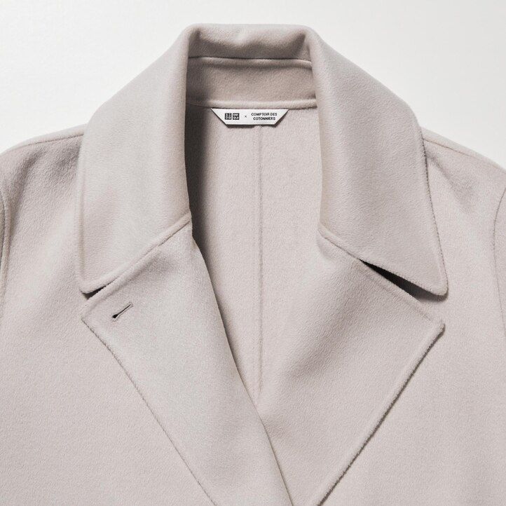 giacche avvolgenti in misto lana uniqlo da donna beige