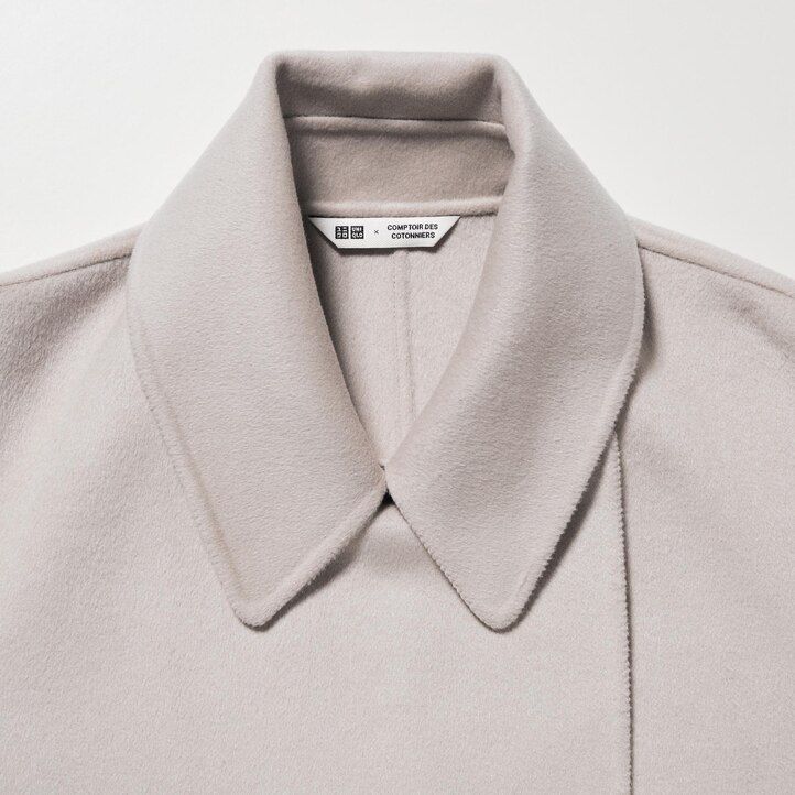 giacche avvolgenti in misto lana uniqlo da donna beige