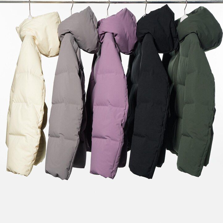 piumini senza cuciture uniqlo da donna colore oliva