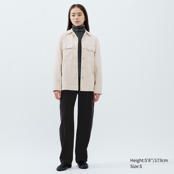 giacche da donna in denim uniqlo grigio