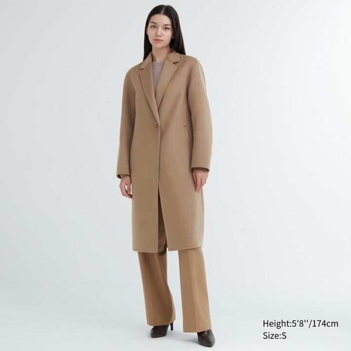 giacche da donna in misto lana uniqlo beige