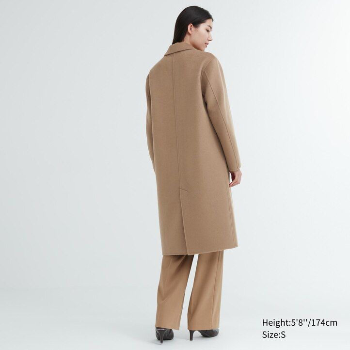 giacche da donna in misto lana uniqlo beige