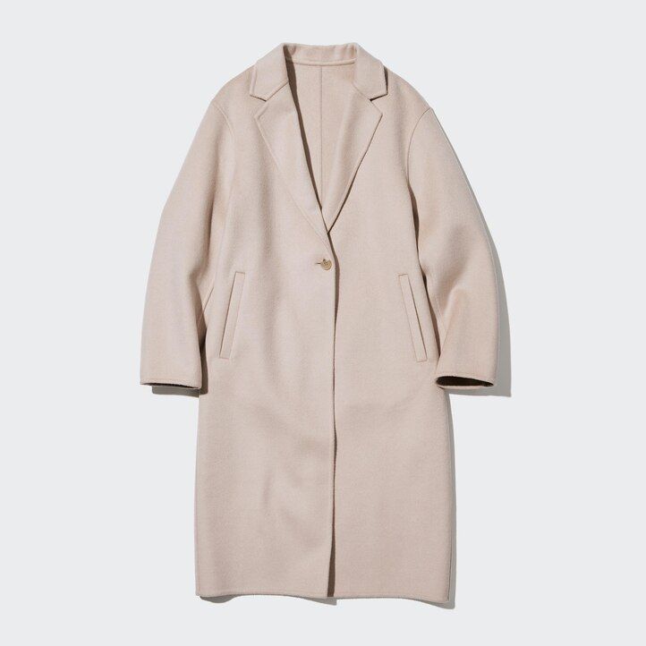 giacche da donna in misto lana uniqlo beige
