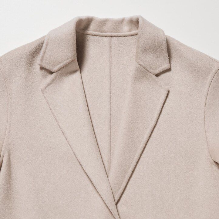 giacche da donna in misto lana uniqlo beige