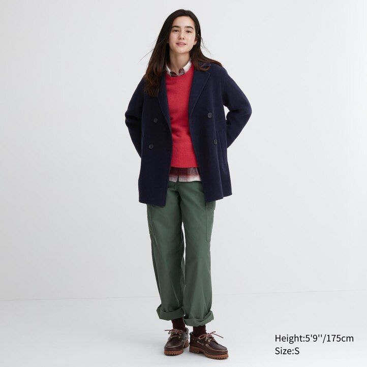 giacche da donna uniqlo in misto lana grigio