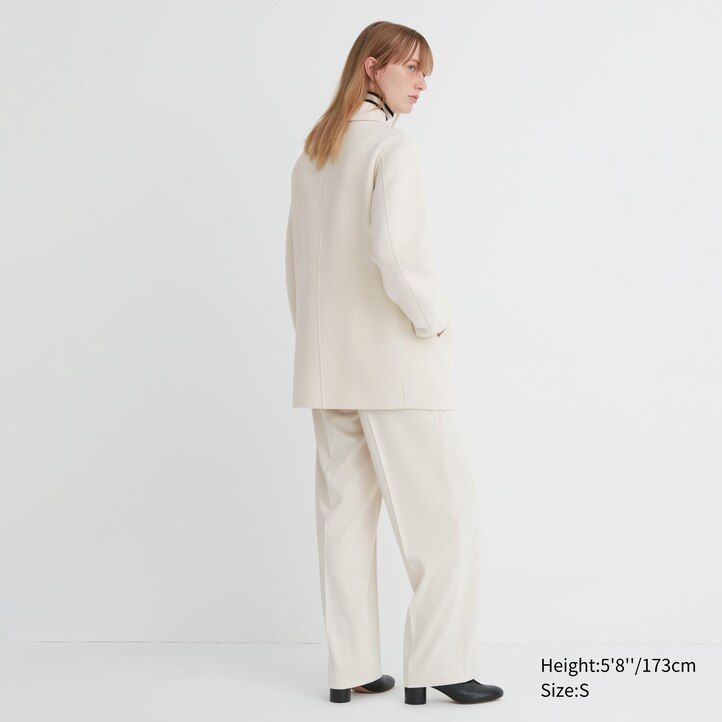 giacche da donna uniqlo in misto lana grigio