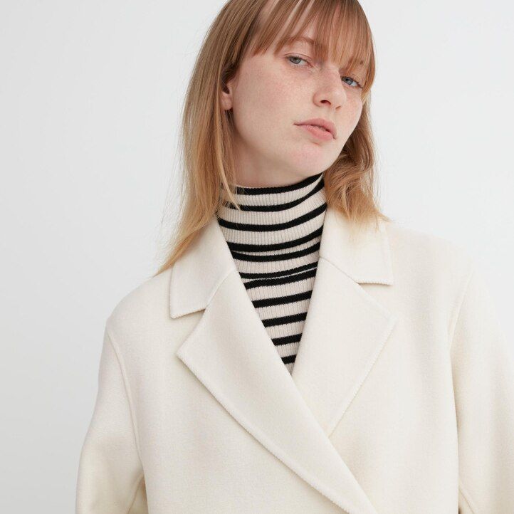 giacche da donna uniqlo in misto lana grigio
