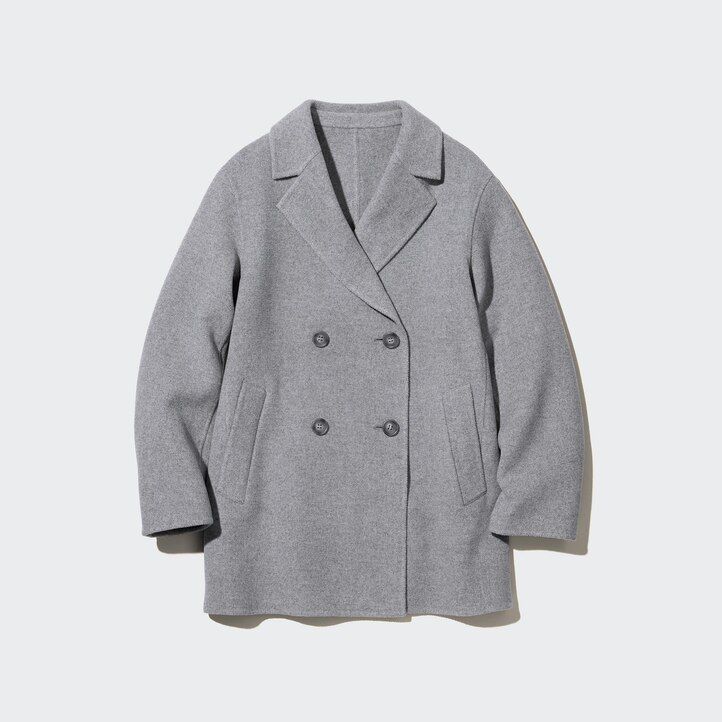 giacche da donna uniqlo in misto lana grigio