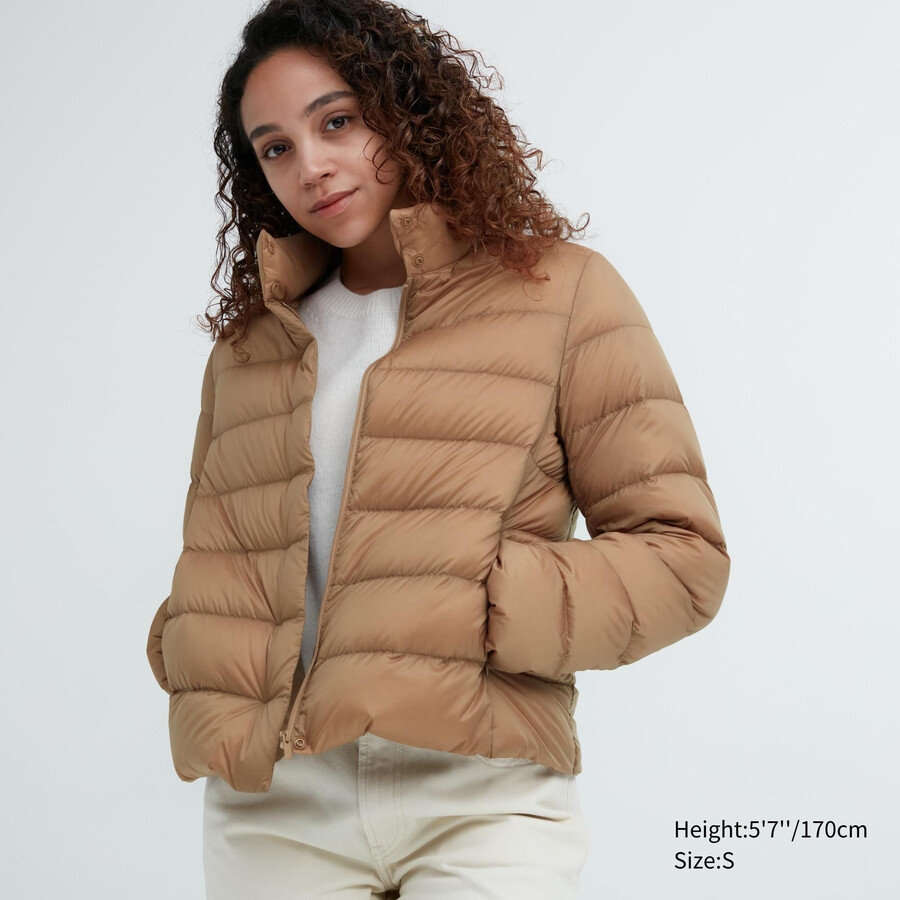 piumino ultraleggero uniqlo da donna beige