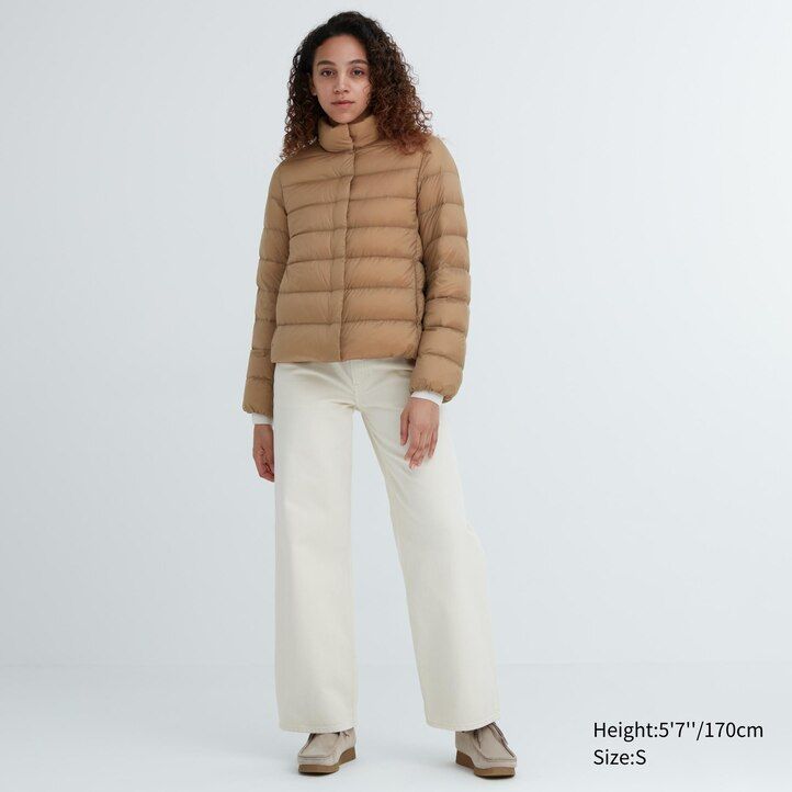 piumino ultraleggero uniqlo da donna beige