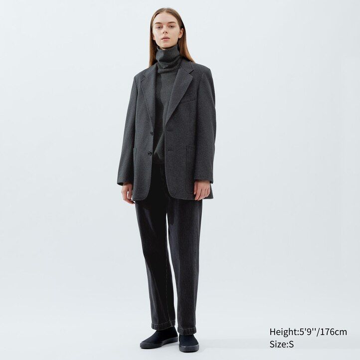 giacche da donna su misura uniqlo jersey marrone scuro
