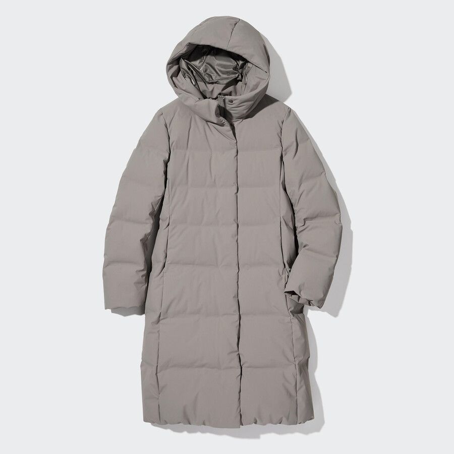 piumini uniqlo senza cuciture grigi da donna
