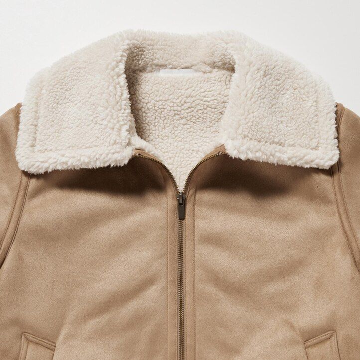 giacche da donna beige uniqlo foderate in pile