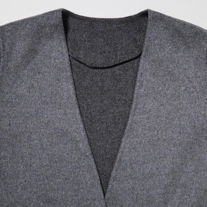giacche avvolgenti in misto lana uniqlo da donna blu navy