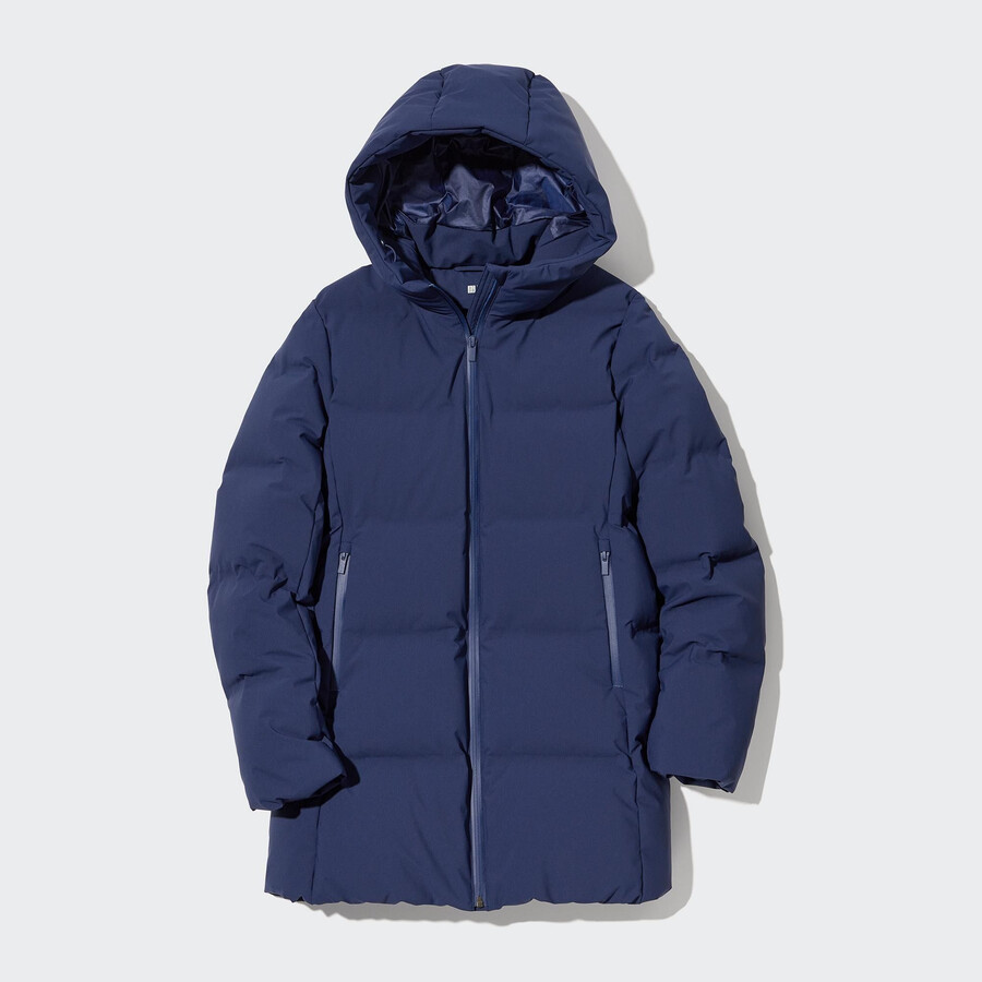 piumini uniqlo senza cuciture blu da donna