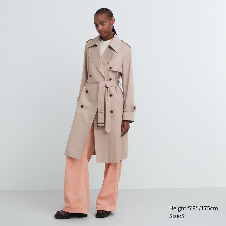 giacche uniqlo trench da donna blu navy