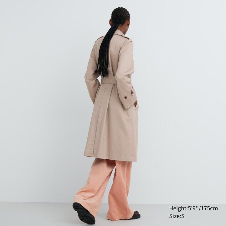 giacche uniqlo trench da donna blu navy