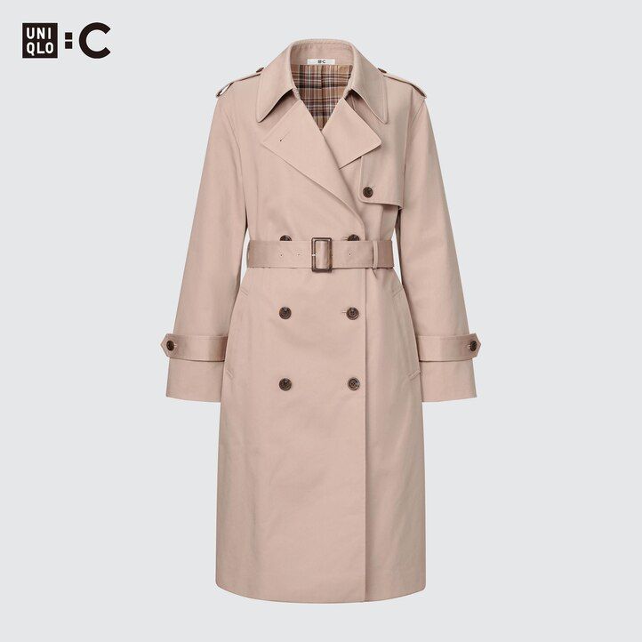giacche uniqlo trench da donna blu navy