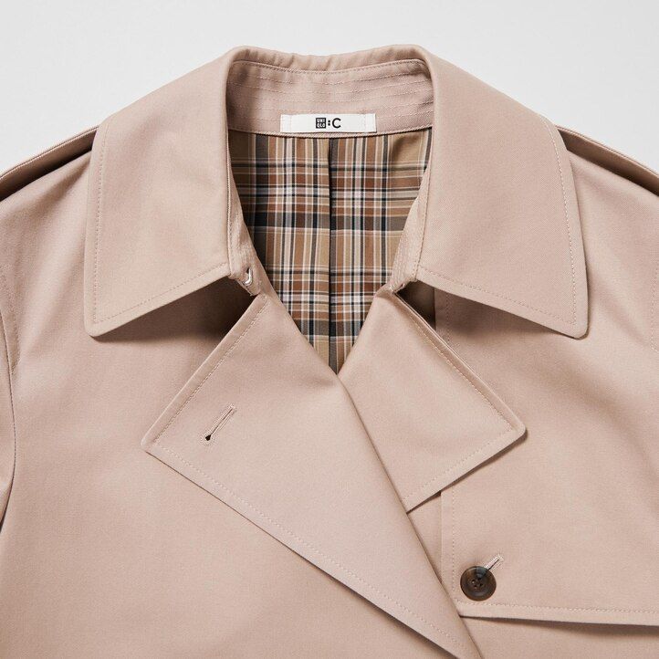 giacche uniqlo trench da donna blu navy