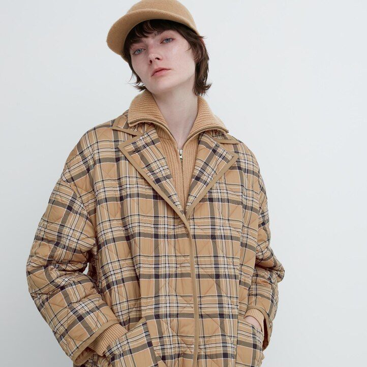 giacche imbottite calde oversize da donna uniqlo grigie