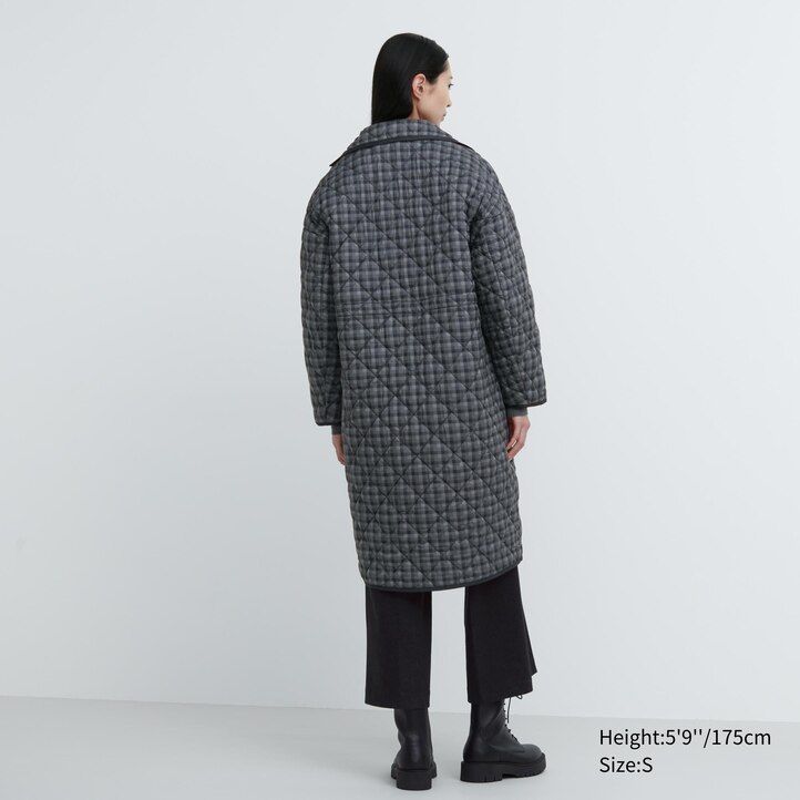 giacche imbottite calde oversize da donna uniqlo grigie