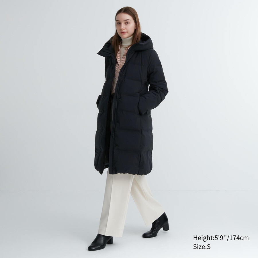 piumini uniqlo senza cuciture da donna neri