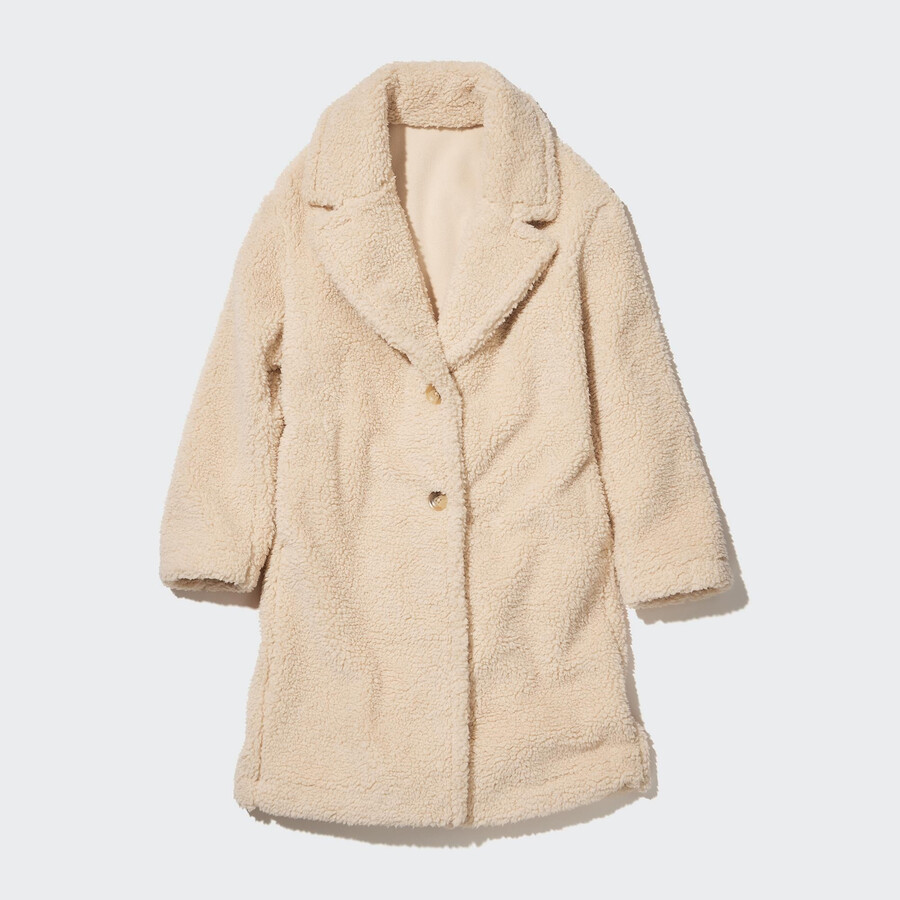 giacche su misura in pile antivento uniqlo da donna beige