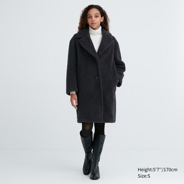 giacche su misura in pile antivento uniqlo da donna beige