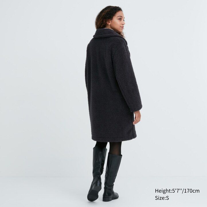 giacche su misura in pile antivento uniqlo da donna beige